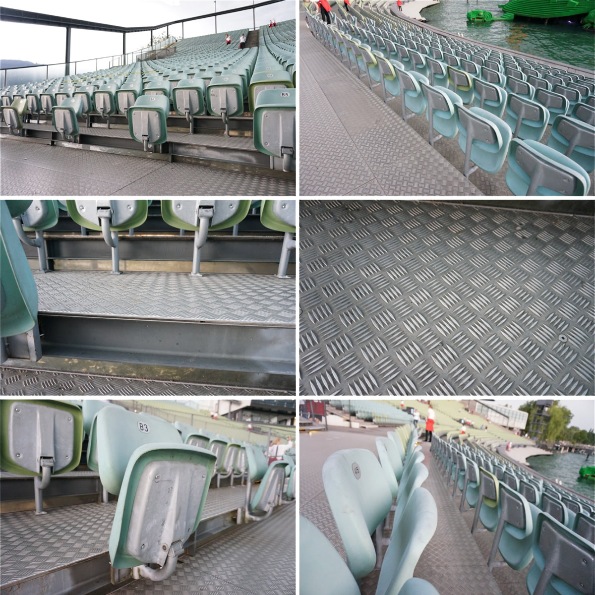 Bregenz outdoor theater: detailed view of the audience seats