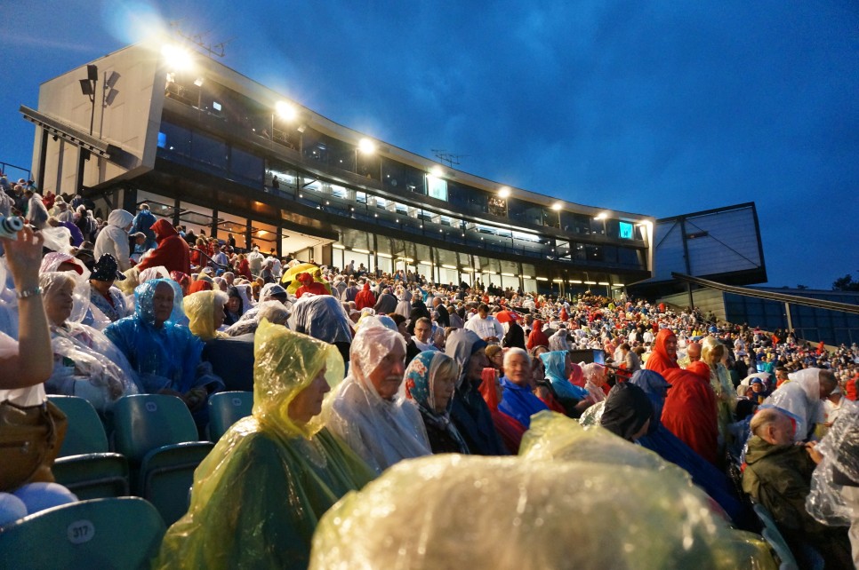 Audience filling the theater