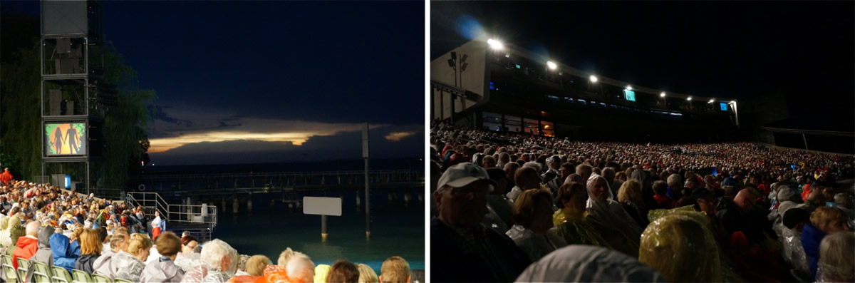 Bregenz Festival The Magic Flute - Sunset and audience lighting