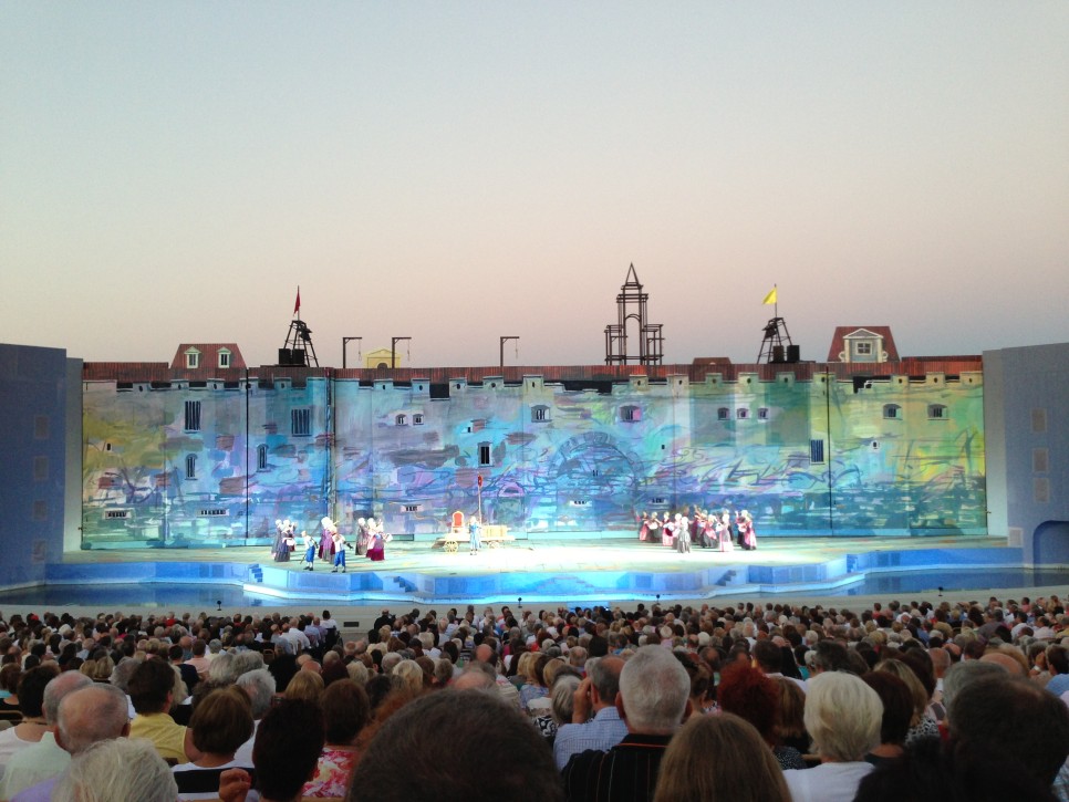 Mörbisch Lake Stage - Start of the Performance, Krakow Prison Courtyard