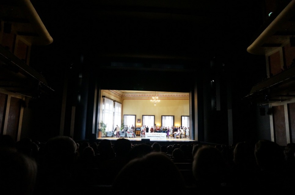 View of the Stage from Below the Mozart House Balcony